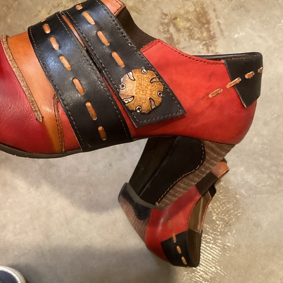 L'Artiste Spring Step Wondrous Color Block Heeled Loafer Leather Size 40 US 9 - Picture 10 of 11